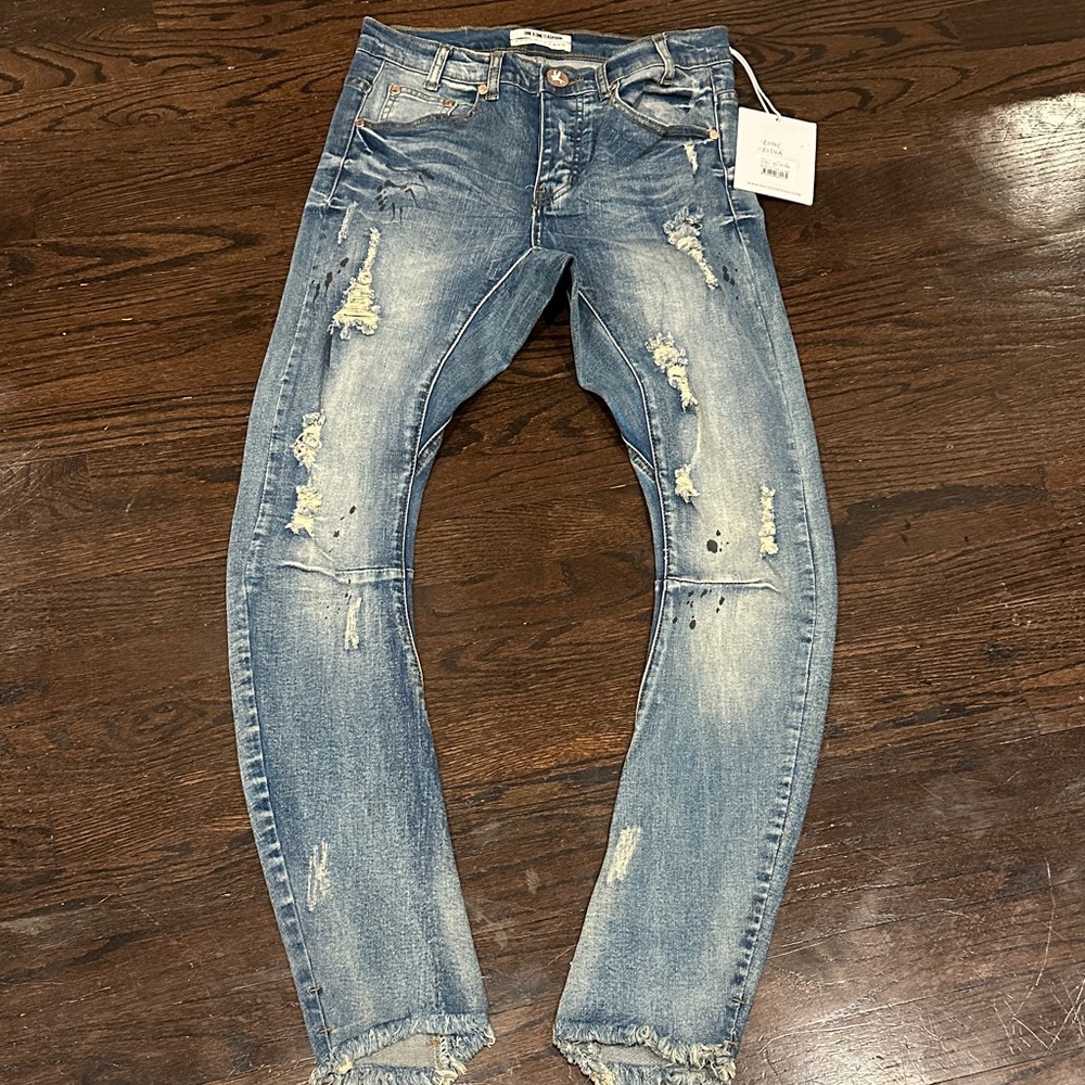 ONE TEASPOON FREEBIRDS BLUE BLOND DISTRESSED JEANS
